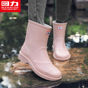 上海回力雨鞋女款时尚，外穿夏季2024防水防滑雨靴耐磨短筒水鞋