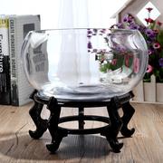 圆形透明玻璃金鱼缸(金鱼缸，)乌龟缸大号，鼓缸水培器皿家居花瓶