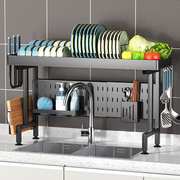 本王（BW）厨房置物架水槽沥水架可伸缩碗架不锈钢多功能台面水池