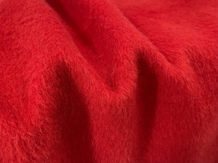 进口 大红色羊驼长毛顺毛纯羊毛料布料秋冬大衣风衣外套面料