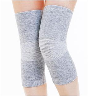 纯天然竹炭保暖透气护膝四面弹力护膝盖，件赠护颈空调关节痛