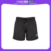香港直邮Philipp Plein 黑色徽标沙滩短裤 SABCMMT0299PTE003N02