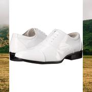 Stacy Adams Gala男式白色圆头休闲皮鞋舒适单鞋海外