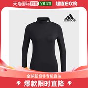 韩国直邮Adidas GOLF 女士 基本款LAYER 长袖 T恤 黑色 GT3370