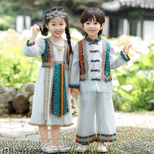 广西儿童少数民族服装三月三壮族，男女童苗族，异西域风情唐装演出服