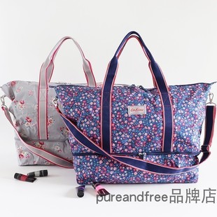 cathkidston防水双层独立放鞋衣物手提包印花单肩托特斜挎包