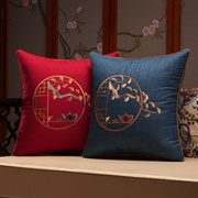 中式红木沙发抱枕中国风刺绣床上靠枕套含芯办公室护腰枕靠背腰垫