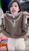 韩版秋季女装2023设计感镶钻长袖打底衫女t恤洋气百搭上衣服