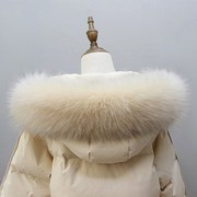 仿真狐狸毛貉子(毛貉子，)毛毛领子羽绒汉服，帽条毛条单买大衣领子女士通用冬