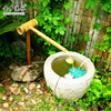 竹流水摆件竹子装饰造景鱼缸石槽石钵水景，园林庭院竹子流水器