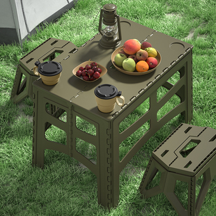 户外折叠桌子便携露营塑料桌摆摊小桌子简易野餐用品桌子加高加长