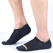 365wear袜子男船袜夏季薄款不掉跟防臭透气5双装浅口黑色隐形男袜