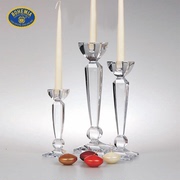 捷克进口BOHEMIA水晶玻璃浪漫烛光晚餐蜡烛台装饰品桌面欧式摆件