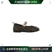 香港直邮潮奢fendi芬迪女童平底鞋童鞋
