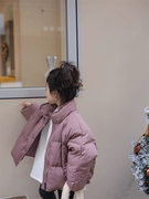 韩版儿童面包服羽绒服男女儿童短款白鸭绒保暖外套宝宝羽绒服外套