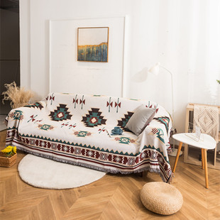 苏克雷美式复古休闲毯沙发布盖，毯线毯棉毯客厅地毯万能盖巾桌布
