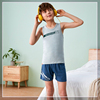 10岁男童睡衣套装夏季薄款9莫代尔儿童无袖小学生6小男孩背心短裤