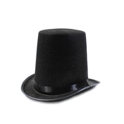 魔术师帽子魔术礼帽林肯高帽无纺布黑色爵士成人六一儿童节圣诞节