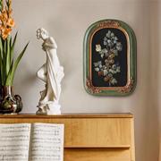 复古怀旧中古小众古典装饰画法式植物花卉拱形框美式挂画餐厅房间