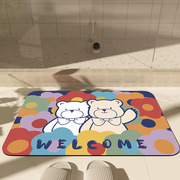 卡通浴室吸水地垫卫生间，软硅藻泥防滑垫子，四季通用地毯卫浴脚垫