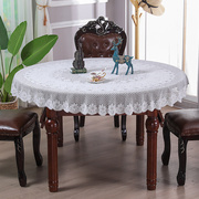 圆桌布布艺田园圆形蕾丝桌布，家用欧式小转盘，台布简约现代餐桌垫布