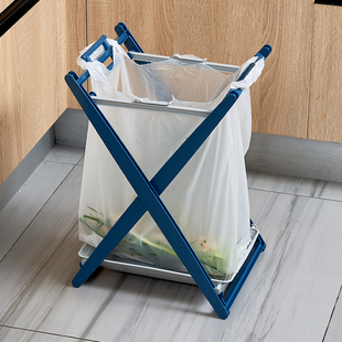 日本进口折叠垃圾架家用垃圾袋支架厨房垃圾桶买菜塑料袋支撑挂架
