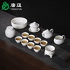 德化羊脂玉白瓷功夫茶具，套组家用轻奢陶瓷茶壶，茶杯办公室会客盖碗