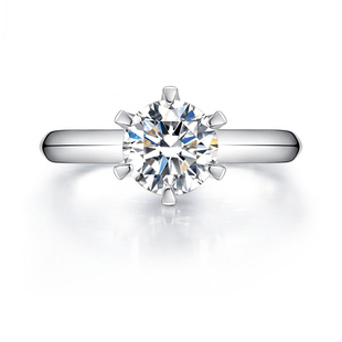 GIA裸钻30分50分一克拉天然钻石戒指女真钻结婚订婚求婚钻戒定制