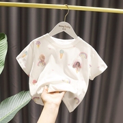女童短袖t恤0岁5薄款儿童夏季女宝宝纯棉洋气上衣婴儿小童半袖