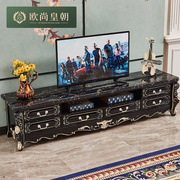 欧式实木电视柜大理石电视柜，茶几组合户型客厅电视，机柜黑檀色家具