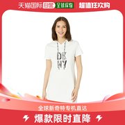 香港直邮潮奢dkny女士，短袖带帽t恤连衣裙