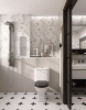 法式燕子花砖400×800卫生间厨房精雕花片，厕所橄榄绿纯色墙砖瓷砖