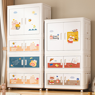 加大加厚免安装可折叠儿童衣柜收纳柜婴儿宝宝衣柜储物柜家用卧室