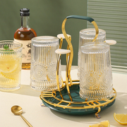 铁艺杯子收纳置物架玻璃杯，家用茶杯沥水架子，酒杯架倒挂水杯架托盘