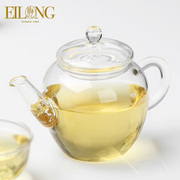 台湾宜龙茶具家用耐热玻璃高硼硅耐高温美人肩壶花茶壶泡茶壶