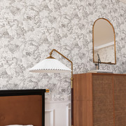 网红欧式复古墙纸客厅电视壁纸，主卧床头背景，墙布无缝全屋美式壁画
