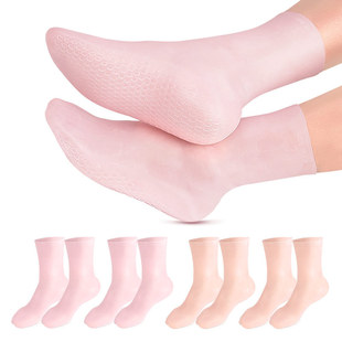 游泳防水弹力袜男女儿童沙滩袜柔软硅胶袜做脚膜保湿防脚干裂袜子