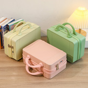 韩版方形14寸可定制手提行李箱女撞色学生可爱小型旅行箱收纳化妆