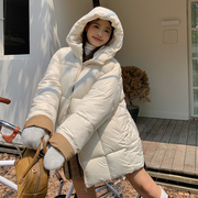 茧型宽松韩版慵懒风潮牌面包服冬季女小个子外套2023棉袄