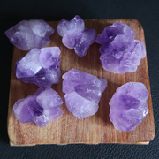 天然紫水晶花牙簇原矿小摆件家居装饰品首饰消磁鱼缸石流行