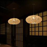 中式吊灯客厅创意藤编灯，茶室组合灯具，创意定制禅意民宿餐厅灯饰