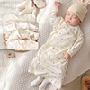 春秋宝宝衣服纯棉，连体衣新生儿护肚睡袋初生儿，四季包被长袖0-3岁
