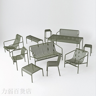 铁艺户外桌椅组合套件，长凳子美式休闲靠背椅阳台庭院茶几