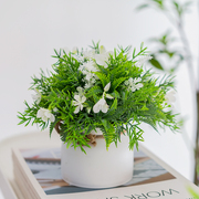 仿真小盆栽绿植假花塑料花摆设办公室简约小摆件客厅装饰品绿植花