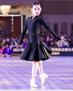 皇朝拉丁舞裙女儿童专业比赛服规定服舞蹈服套装H6181+H7160