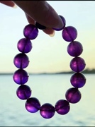 深紫色7A级收藏宝石级乌拉圭天然紫水晶手链男女款时尚饰品