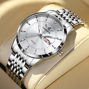 瑞士阿玛妮手表男士机械表，十大品牌钢带，防水学生运动手表男款