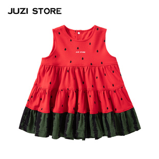 juzistore童装，粗针西瓜造型蓬蓬，连衣裙女童1016502