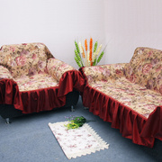 欧式 赛尔斯防滑绗缝皮沙发垫布艺贵妃沙发坐垫沙发巾套罩