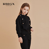RBIGX瑞比克童装秋季纯棉双排扣打底衫长袖圆领套头女童卫衣